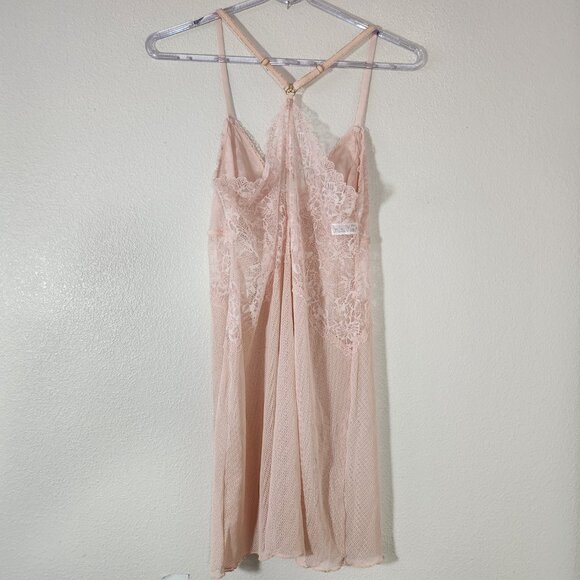 b.tempt’d by Wacoal Lace Encounter Pink Rose Smoke Chemise Sz XL - Picture 14 of 16